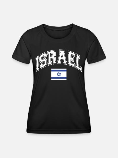 Israel Flag - Women's Functional T-Shirt - black