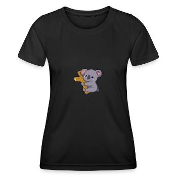 Koala - Frauen Funktions-T-Shirt - Schwarz - Vorne - AI Model Female 172 light (172cm)