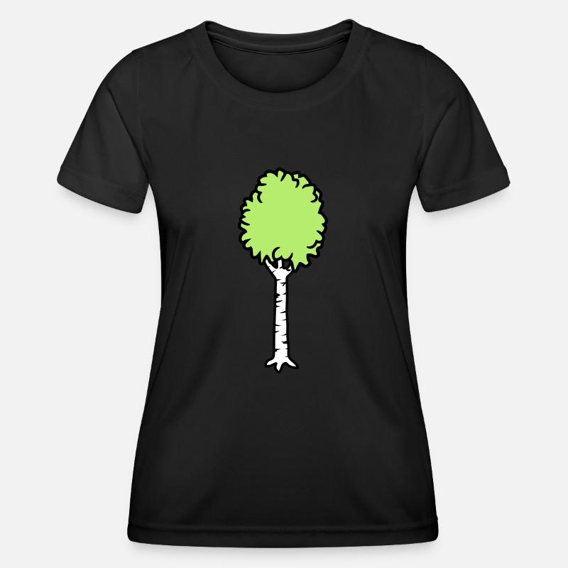 Birch Trees Cool - Women's Functional T-Shirt - black