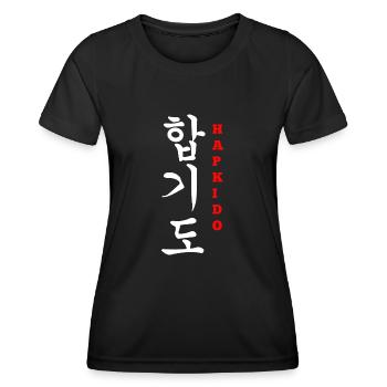 Hapkido-Kampfkunst-Geschenk - Frauen Funktions-T-Shirt - Schwarz - Vorne - AI Model Female 172 light (172cm)