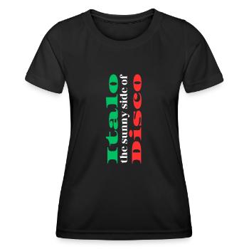 Sunny Italo disco t shirt - Women's Functional T-Shirt - black - Front - AI Model Female 172 light (172cm)