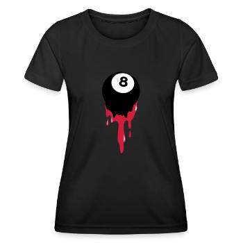 saignements huit 8 balle de billard ou au snooker - T-shirt sport Femme - noir - Devant - AI Model Female 172 light (172cm)