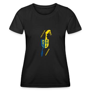 Hiddensee Ostsee Insel Urlaub - Frauen Funktions-T-Shirt - Schwarz - Vorne - AI Model Female 172 light (172cm)