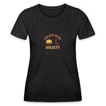Golden Hour Society - Frauen Funktions-T-Shirt - Schwarz - Vorne - AI Model Female 172 light (172cm)