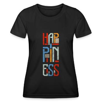 Motivation Happy Energy - Women's Functional T-Shirt - black - Front - AI Model Female 172 light (172cm)