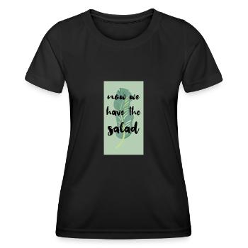 Denglisch Witziger Spruch Geschenk - Frauen Funktions-T-Shirt - Schwarz - Vorne - AI Model Female 172 light (172cm)