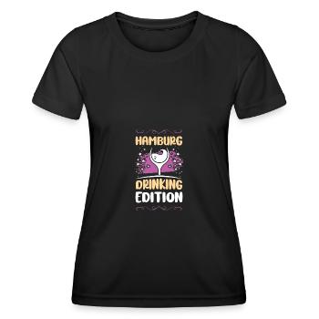 Fête de Hambourg - T-shirt sport Femme - noir - Devant - AI Model Female 172 light (172cm)