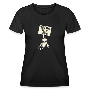 Join the Beard Revolution: Let it Grow Protest - Women's Functional T-Shirt - black - Front - AI Model Female 172 light (172cm)