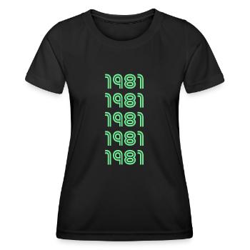 Style 1981 - Frauen Funktions-T-Shirt - Schwarz - Vorne - AI Model Female 172 light (172cm)