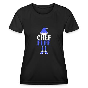 Chef Elfe Chefs Geschenk - Frauen Funktions-T-Shirt - Schwarz - Vorne - AI Model Female 172 light (172cm)