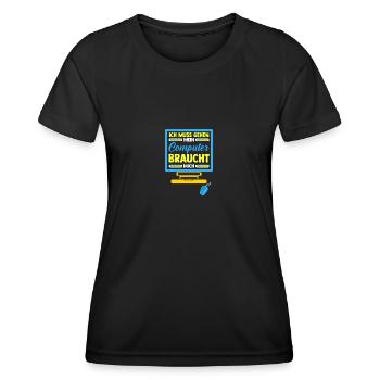 Computer Gamer Gamer Administrator Programmer - Women's Functional T-Shirt - black - Front - AI Model Female 172 light (172cm)