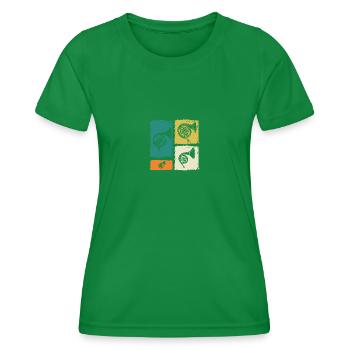 Hornist Waldhorn - Frauen Funktions-T-Shirt - Kelly Green - Vorne - AI Model Female 172 dark (172cm)