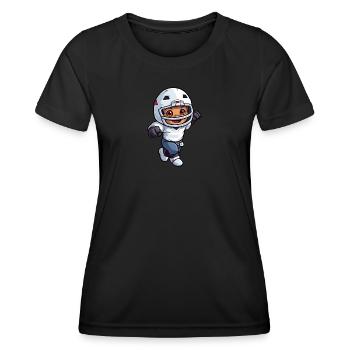 Touchdown Champion : le talent du football en action - T-shirt sport Femme - noir - Devant - AI Model Female 172 light (172cm)