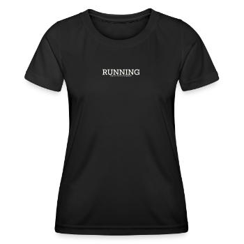 COURIR – SEULEMENT SI C’EST À LA BOULANGERIE - T-shirt sport Femme - noir - Devant - AI Model Female 172 light (172cm)