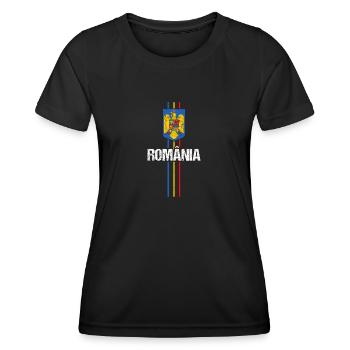 Romanians Romania - Women's Functional T-Shirt - black - Front - AI Model Female 172 light (172cm)