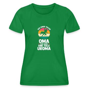 Großmutter Oma Urgroßmutter Uroma - Frauen Funktions-T-Shirt - Kelly Green - Vorne - AI Model Female 172 dark (172cm)