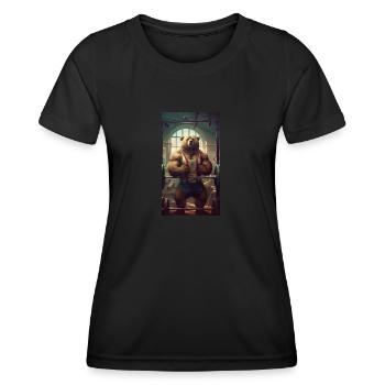 Formation - T-shirt sport Femme - noir - Devant - AI Model Female 172 light (172cm)