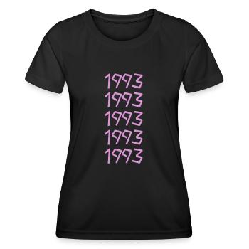 Retro 1993 - Women's Functional T-Shirt - black - Front - AI Model Female 172 light (172cm)
