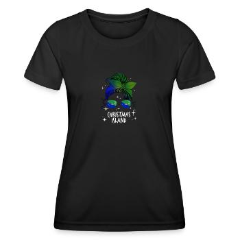 Weihnachtsinsel - Frauen Funktions-T-Shirt - Schwarz - Vorne - AI Model Female 172 light (172cm)