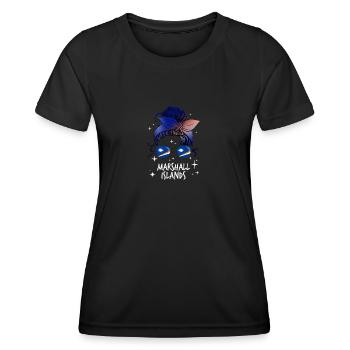 Marshallinseln - Frauen Funktions-T-Shirt - Schwarz - Vorne - AI Model Female 172 light (172cm)