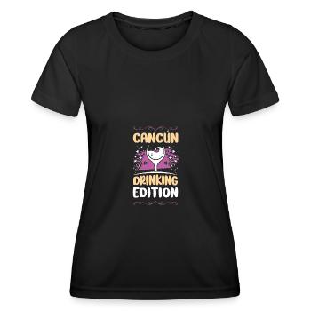 Vacances de fête à Cancún - T-shirt sport Femme - noir - Devant - AI Model Female 172 light (172cm)
