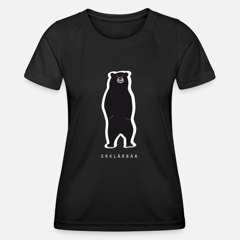 Bear Explainer Brown Bear Gift for Bear Friends - Women's Functional T-Shirt - black