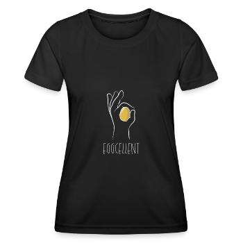 Easter Egg Pun Eggcellent Excellent Gesture - Women's Functional T-Shirt - black - Front - AI Model Female 172 light (172cm)
