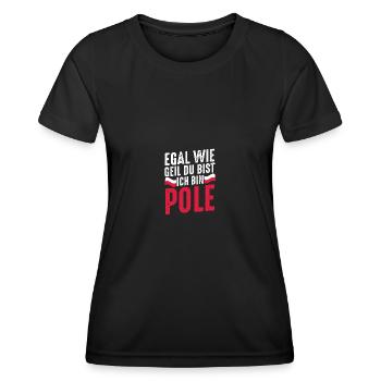 Polonais Pologne - T-shirt sport Femme - noir - Devant - AI Model Female 172 light (172cm)