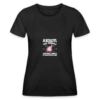 Axolotl - Women's Functional T-Shirt - black - Front - AI Model Female 172 light (172cm)