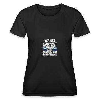 Ecossais Ecosse Ecosse Ecosse - T-shirt sport Femme - noir - Devant - AI Model Female 172 light (172cm)