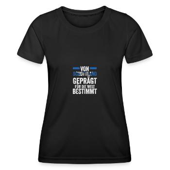 Ecossais Ecosse Ecosse Ecosse - T-shirt sport Femme - noir - Devant - AI Model Female 172 light (172cm)