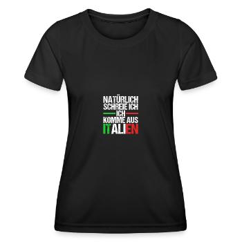 Italien Italiener Vaffanculo - Frauen Funktions-T-Shirt - Schwarz - Vorne - AI Model Female 172 light (172cm)