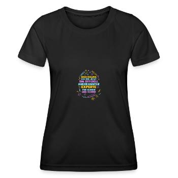 Kindergarten graduates school start school child enrollment - Women's Functional T-Shirt - black - Front - AI Model Female 172 light (172cm)