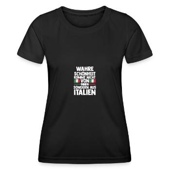 Italiener Italien - Frauen Funktions-T-Shirt - Schwarz - Vorne - AI Model Female 172 light (172cm)