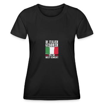 Italiener Italien - Frauen Funktions-T-Shirt - Schwarz - Vorne - AI Model Female 172 light (172cm)