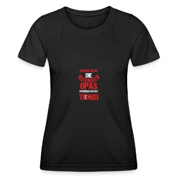 Turks Grandpa Grandpa Turkey - Women's Functional T-Shirt - black - Front - AI Model Female 172 light (172cm)