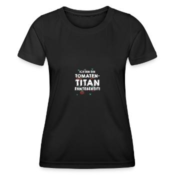 Jardinier Tomate Jardin Fermier - T-shirt sport Femme - noir - Devant - AI Model Female 172 light (172cm)