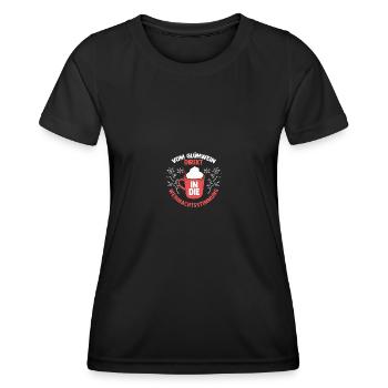 Santa Claus Christmas Party Christmas Mulled Wine - Women's Functional T-Shirt - black - Front - AI Model Female 172 light (172cm)