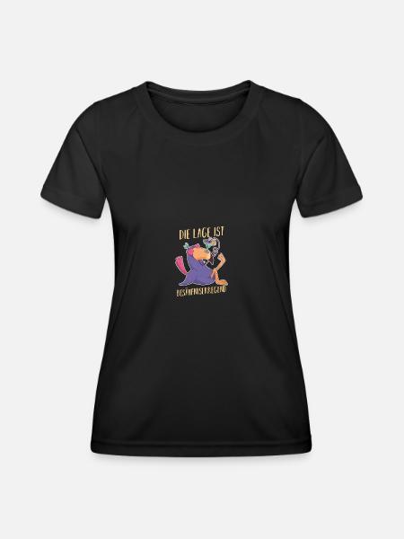 Die Lage Ist Besäufniserregend - Frauen Funktions-T-Shirt - Schwarz