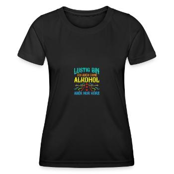 Costume de carnaval Bière Carnaval Carnaval - T-shirt sport Femme - noir - Devant - AI Model Female 172 light (172cm)