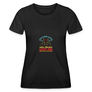 Costume de carnaval Bière Carnaval Carnaval - T-shirt sport Femme - noir - Devant - AI Model Female 172 light (172cm)