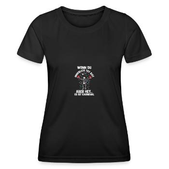 Costume de carnaval Carnaval - T-shirt sport Femme - noir - Devant - AI Model Female 172 light (172cm)