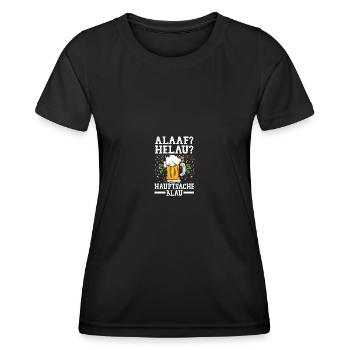 Costume de carnaval Boire de la bière Carnaval Carnaval - T-shirt sport Femme - noir - Devant - AI Model Female 172 light (172cm)