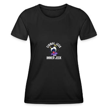 Costume de carnaval Carnaval - T-shirt sport Femme - noir - Devant - AI Model Female 172 light (172cm)