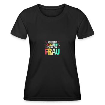 Carnaval de Jecken Carnaval - T-shirt sport Femme - noir - Devant - AI Model Female 172 light (172cm)