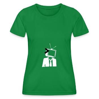Télévision tv comme tête - T-shirt sport Femme - vert - Devant - AI Model Female 172 dark (172cm)