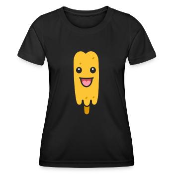 Mais Hundefutter - Frauen Funktions-T-Shirt - Schwarz - Vorne - AI Model Female 172 light (172cm)