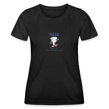 Pizza - Adventure Fuel - Frauen Funktions-T-Shirt - Schwarz - Vorne - AI Model Female 172 light (172cm)