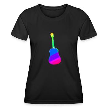 Guitare | | d’instruments de musique Volume | Musicien - T-shirt sport Femme - noir - Devant - AI Model Female 172 light (172cm)