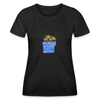 Vacances Dubaï - T-shirt sport Femme - noir - Devant - AI Model Female 172 light (172cm)